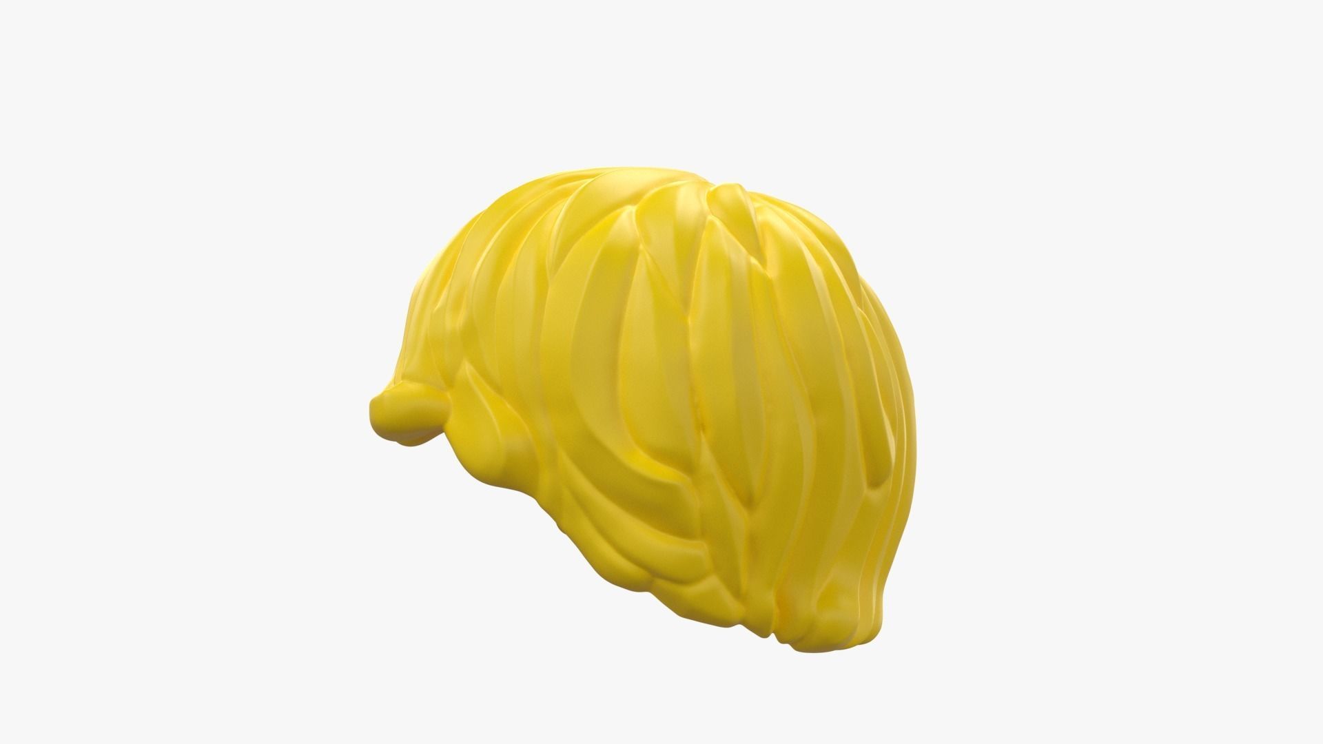 lego short hair Low-poly 3D model_2