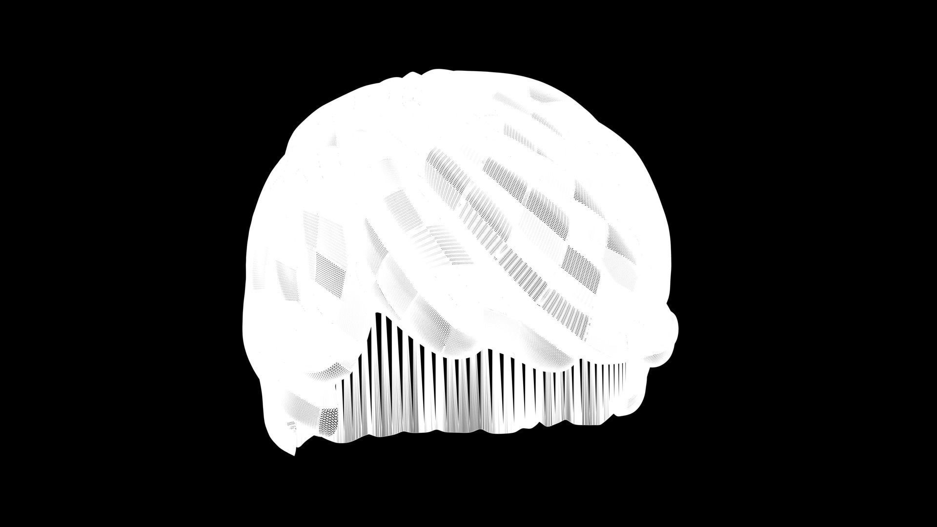 lego short hair Low-poly 3D model_6