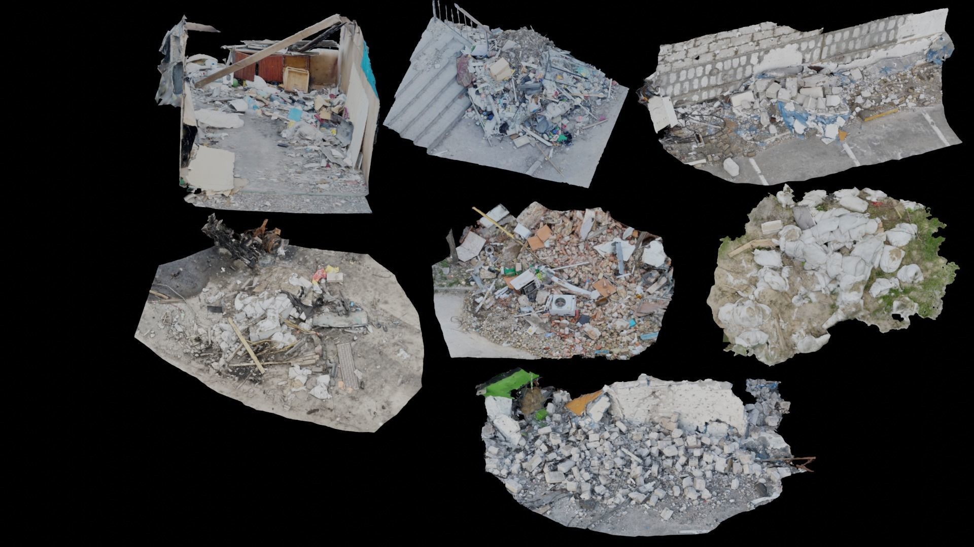 USCANS Ukraine  Debris set 1 Low-poly 3D model_7