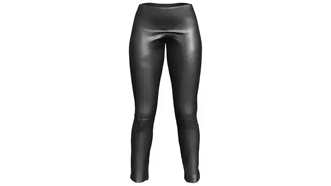 Female Skinny Black Leather Pants