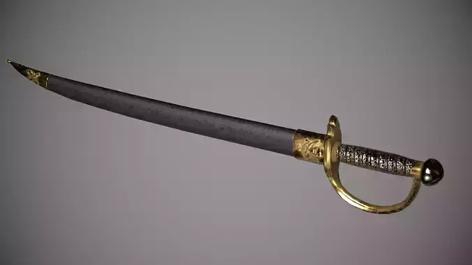 Pirates Sword Low-poly 3D model