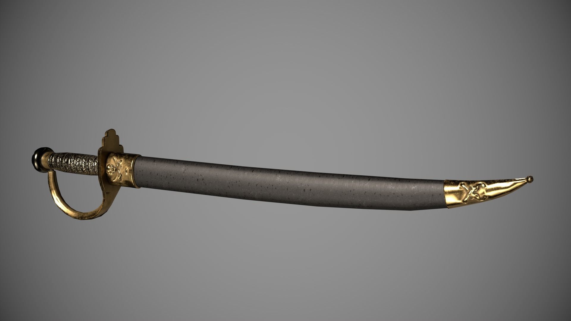 Pirates Sword Low-poly 3D model_3