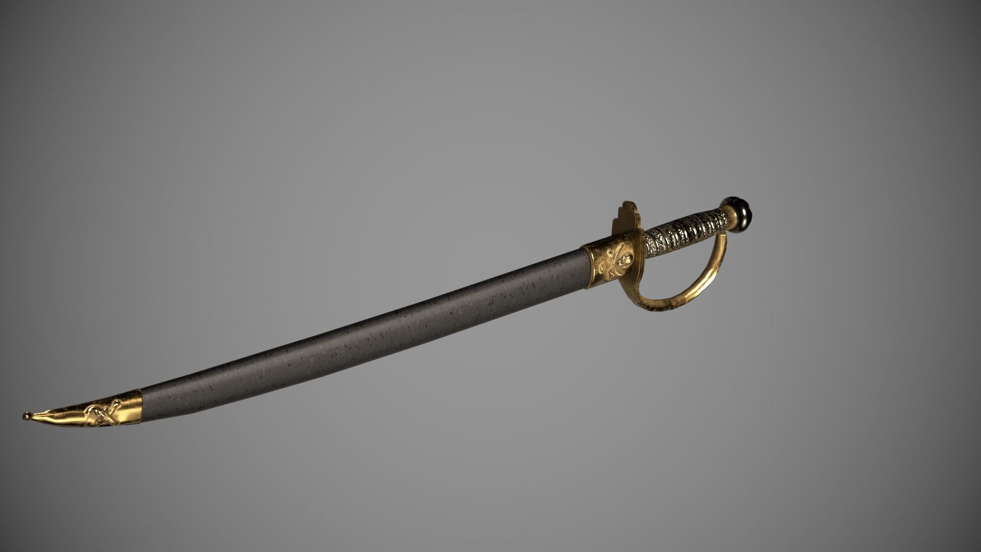 Pirates Sword Low-poly 3D model_6