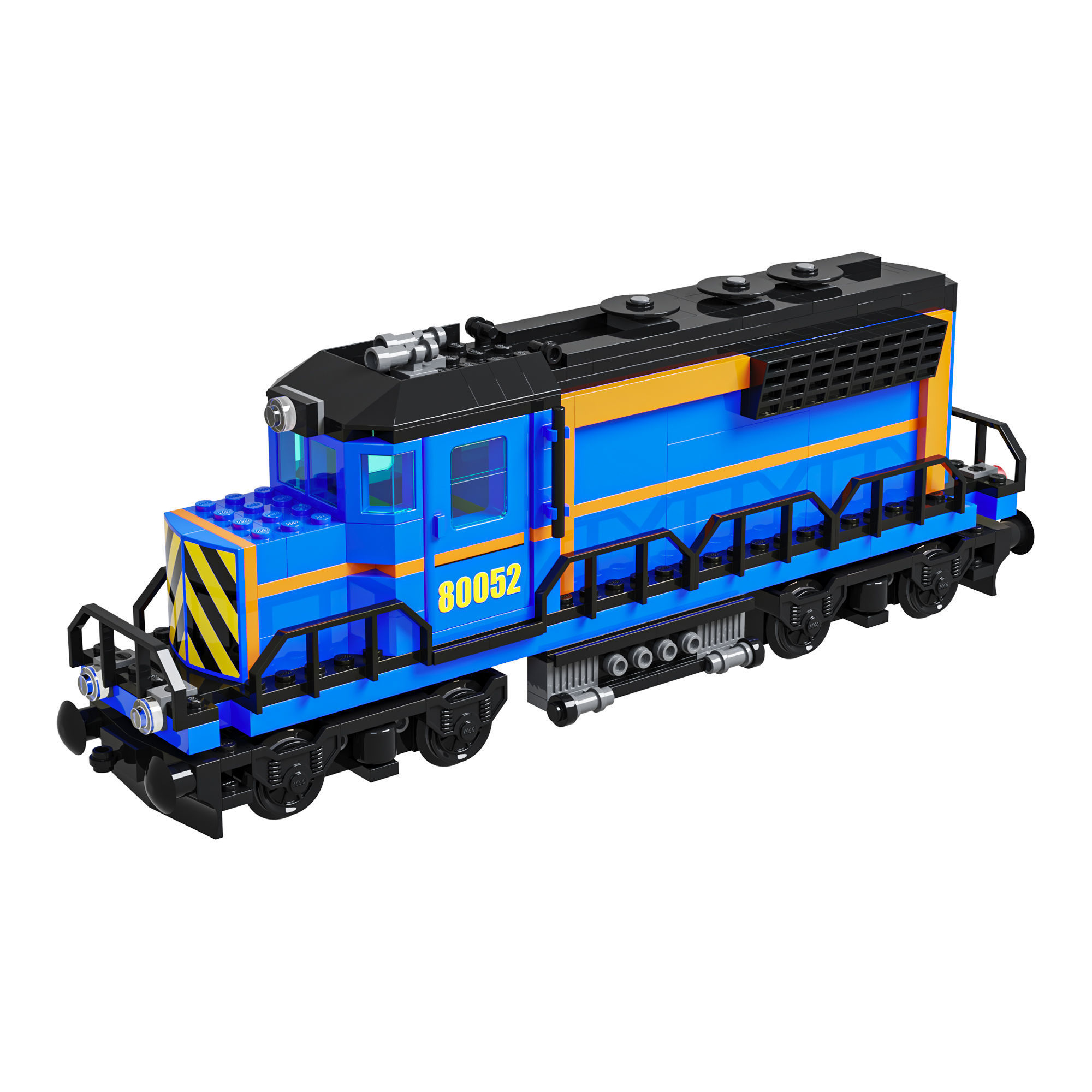 Train Lego Locomotive 80052 3D model_1