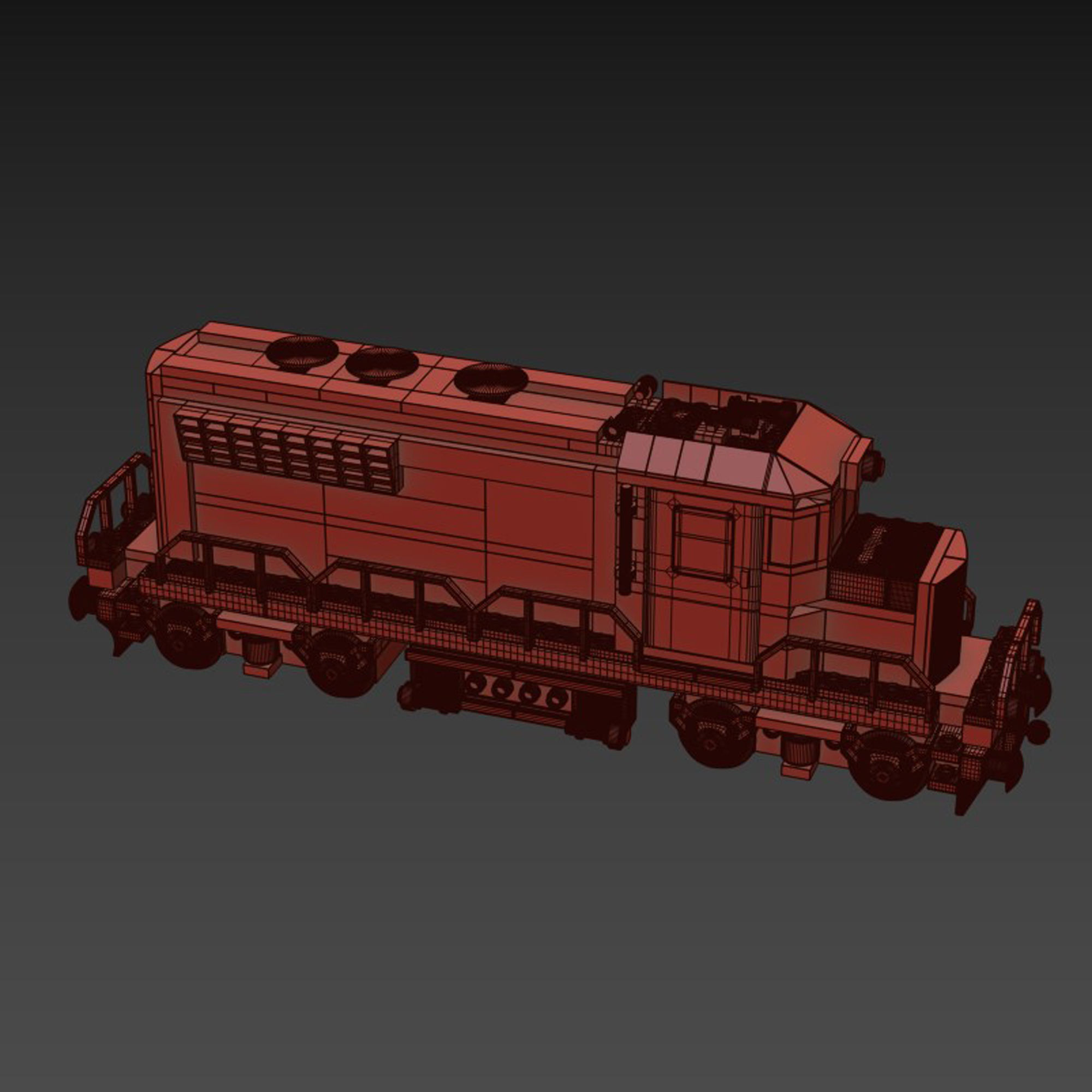 Train Lego Locomotive 80052 3D model_5