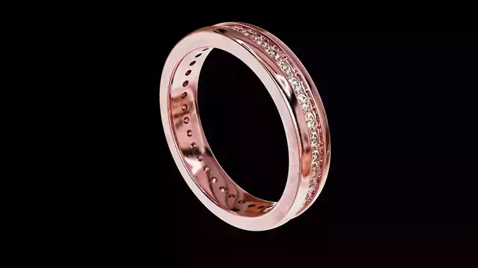 Eternity band classic ring with stone