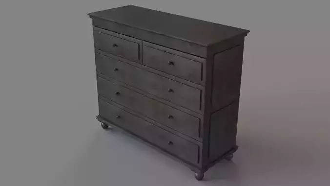 Annecy Metal-Wrapped 5-Drawer Dresser Zinc