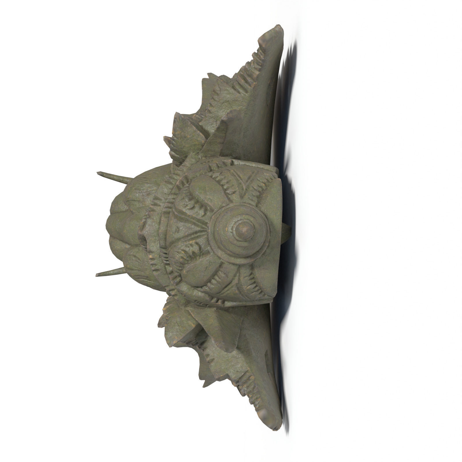 Bronze and Stone Ganesha Masks Low-poly 3D model_10