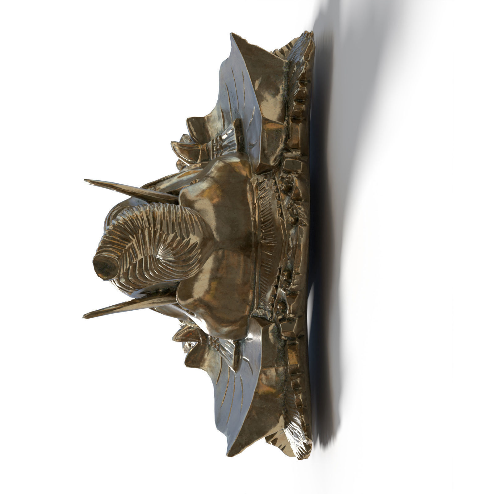 Bronze and Stone Ganesha Masks Low-poly 3D model_5