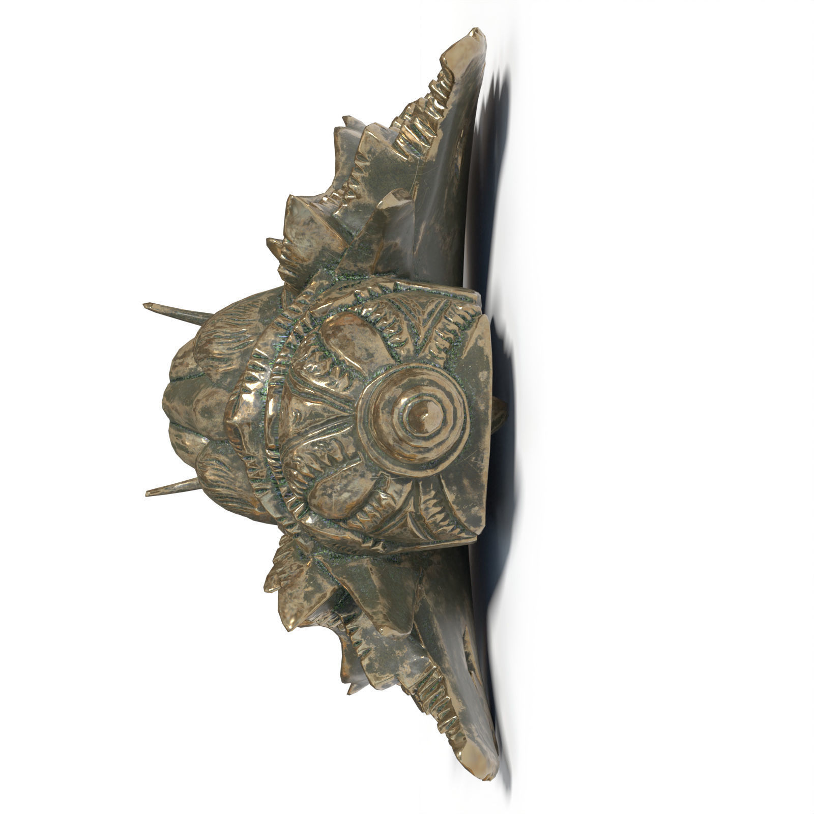 Bronze and Stone Ganesha Masks Low-poly 3D model_4