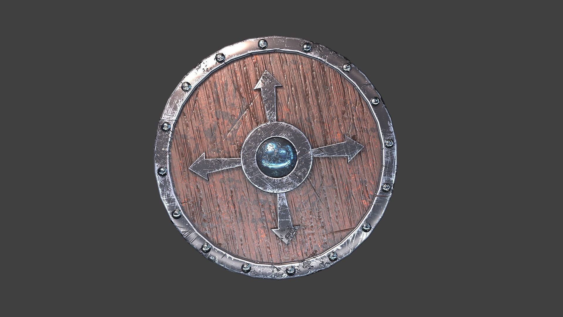 Shield Game Asset for Mobile games Low-poly 3D model Low-poly 3D model_1