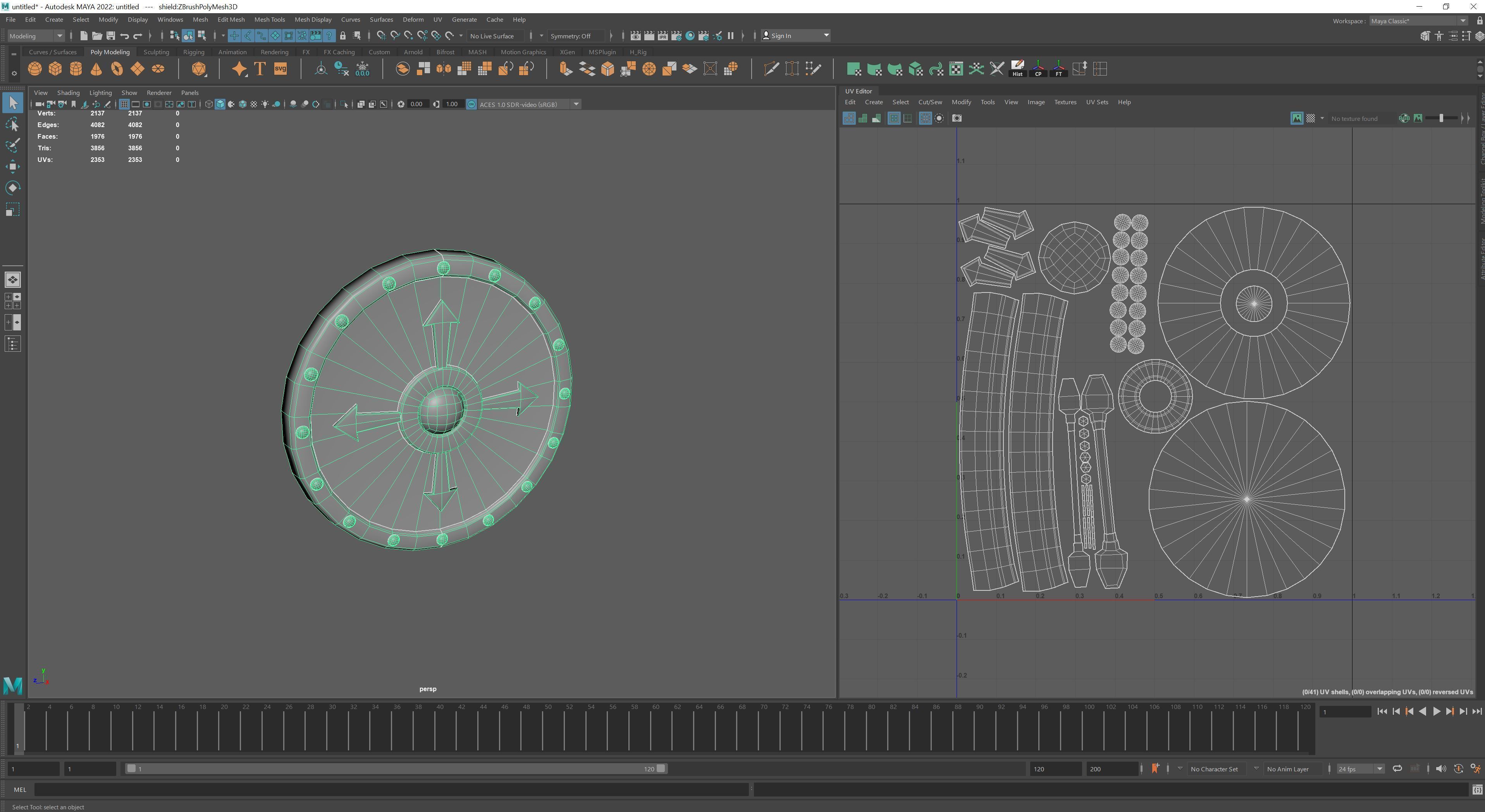 Shield Game Asset for Mobile games Low-poly 3D model Low-poly 3D model_3