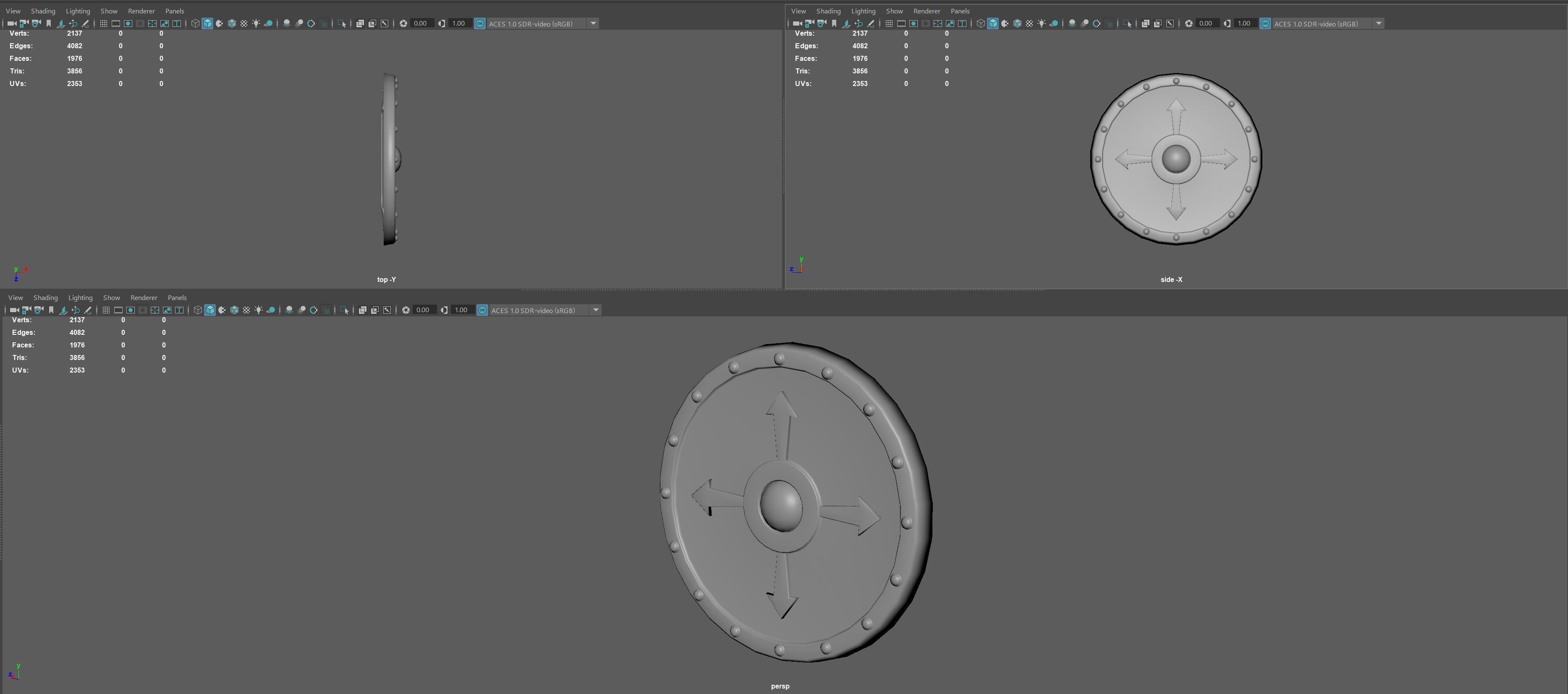 Shield Game Asset for Mobile games Low-poly 3D model Low-poly 3D model_5