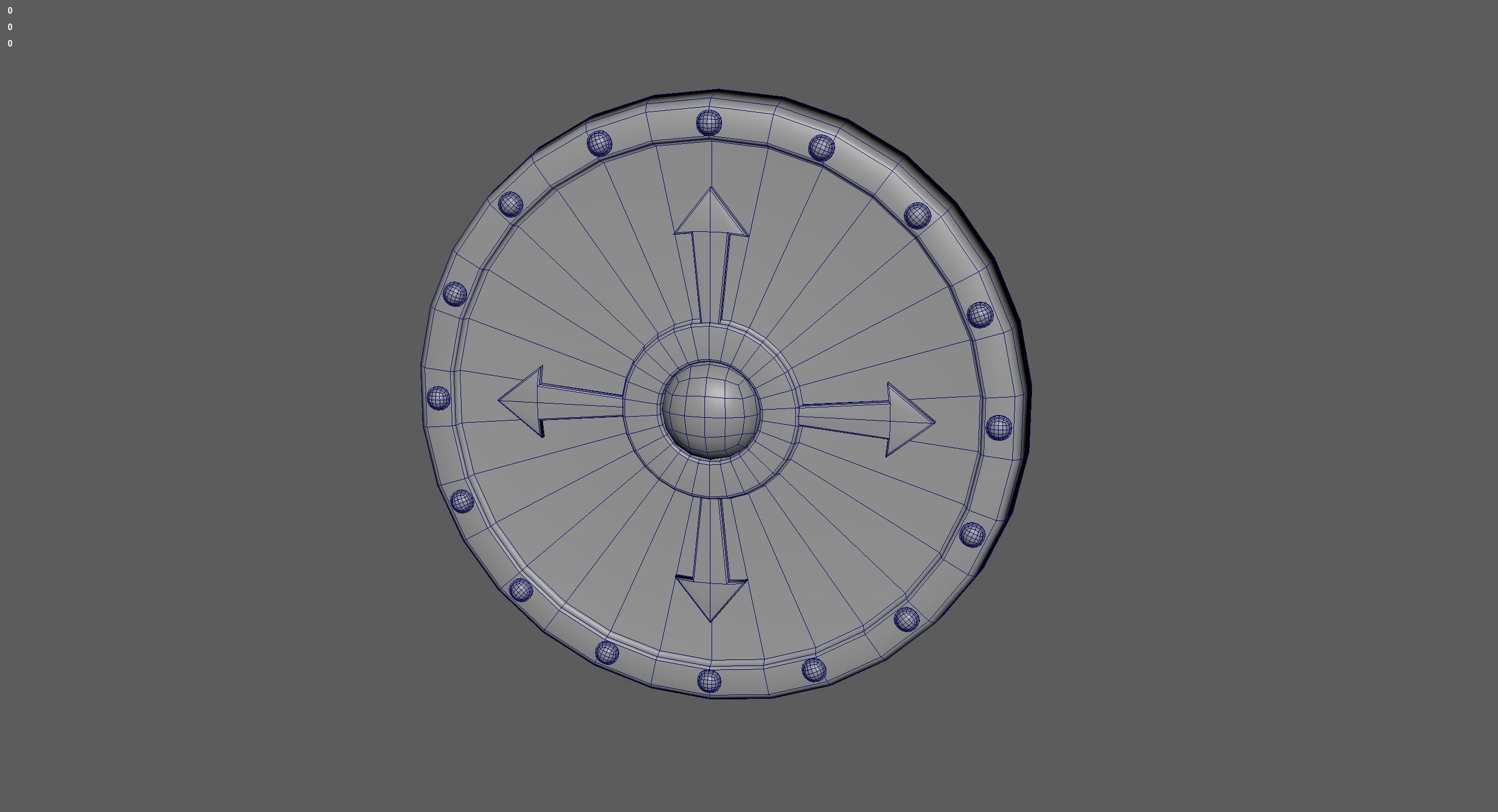 Shield Game Asset for Mobile games Low-poly 3D model Low-poly 3D model_7