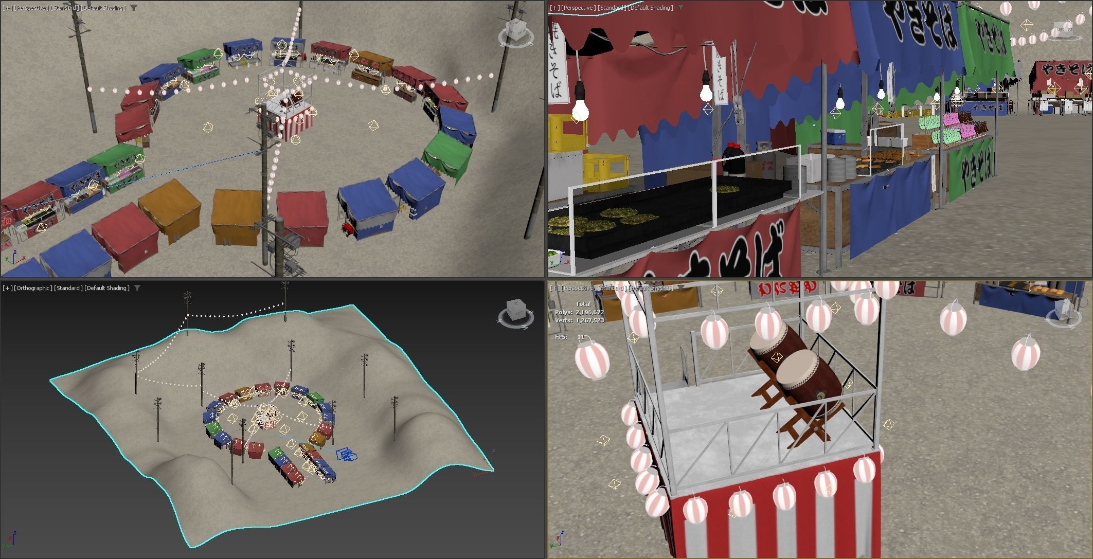 Japanese Festival Pack - Matsuri And Obon Assets Low-poly 3D model_3