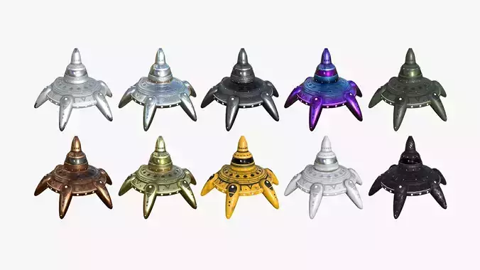 10 Alien Spaceship UFO G Collection - Sci Fi Spacecraft Design 