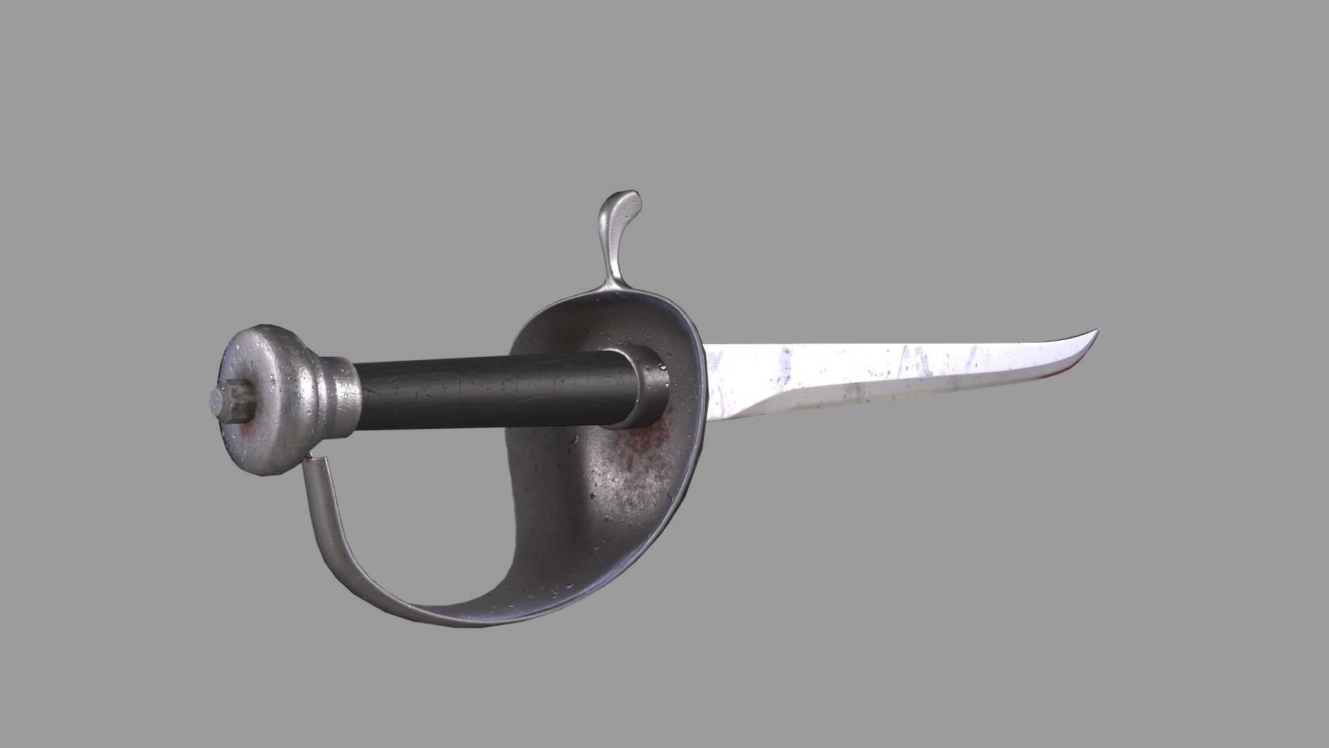 Pirates Saber Low-poly 3D model_4