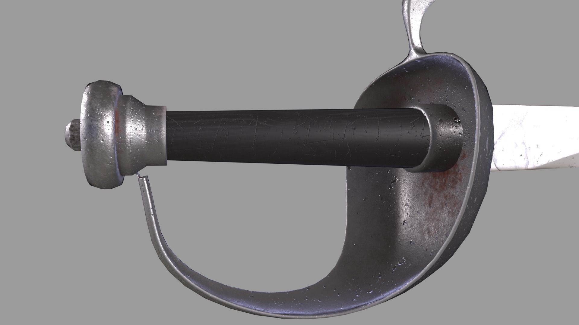 Pirates Saber Low-poly 3D model_5