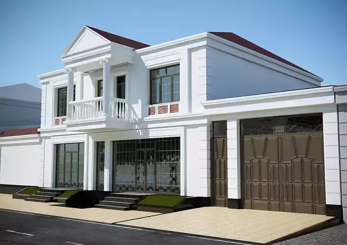 kottedj house with two balconies