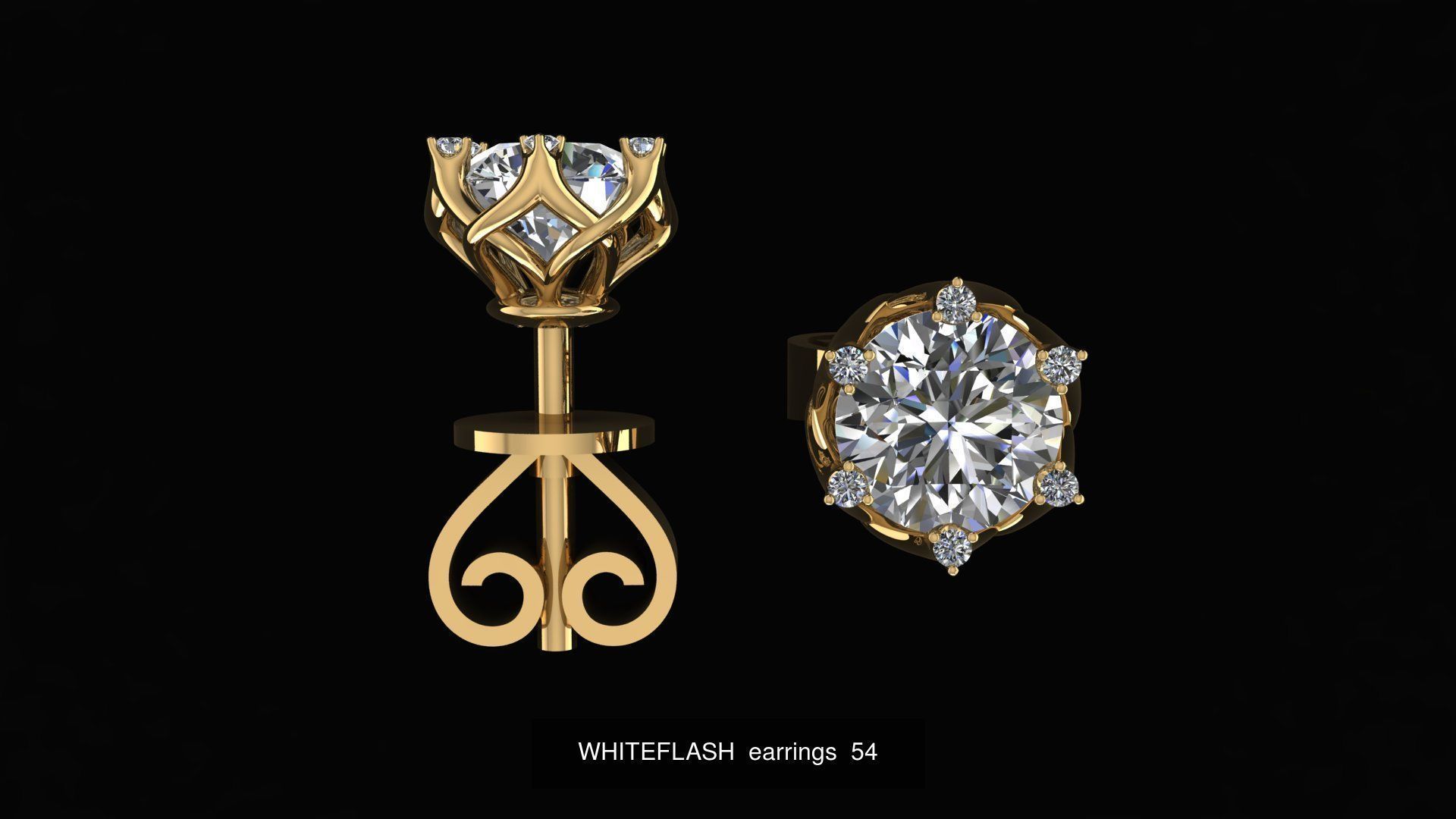 WHITEFLASH EARRING 3D Model Collection_3