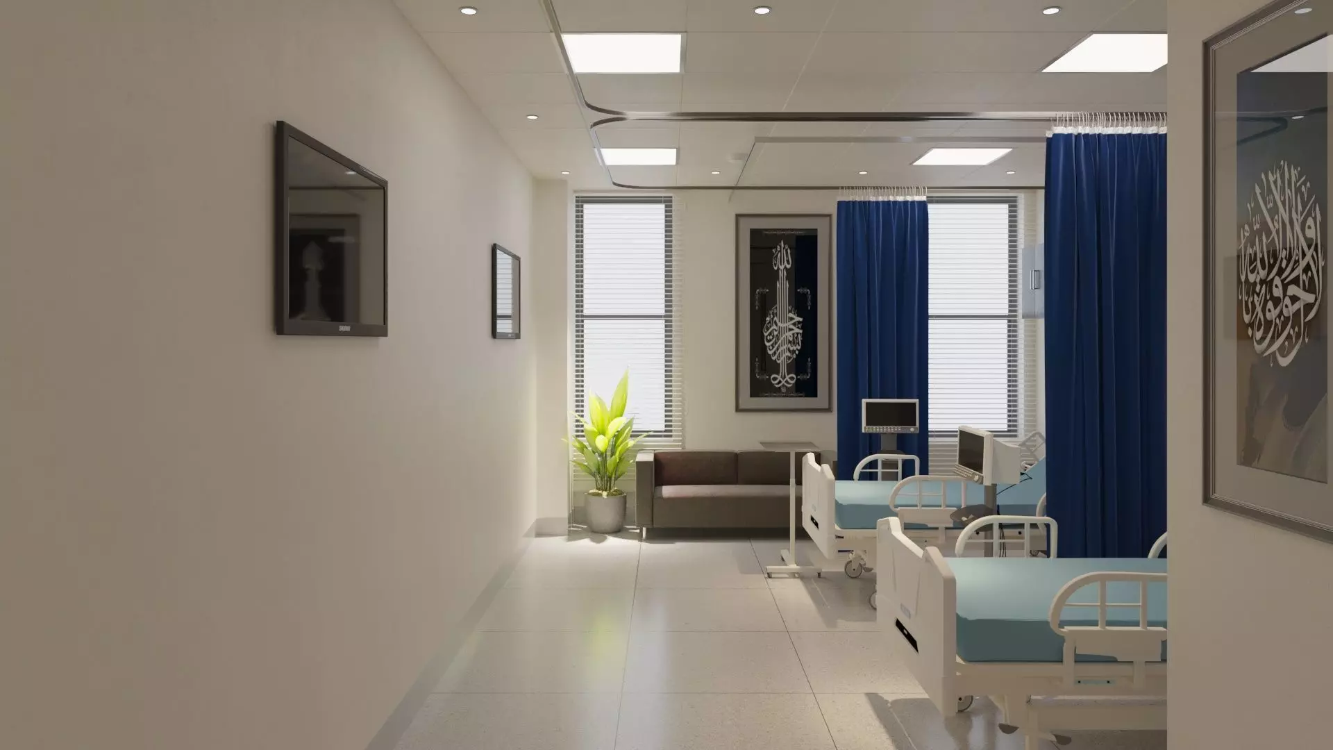 Hospital INPATIENT Room 3D model