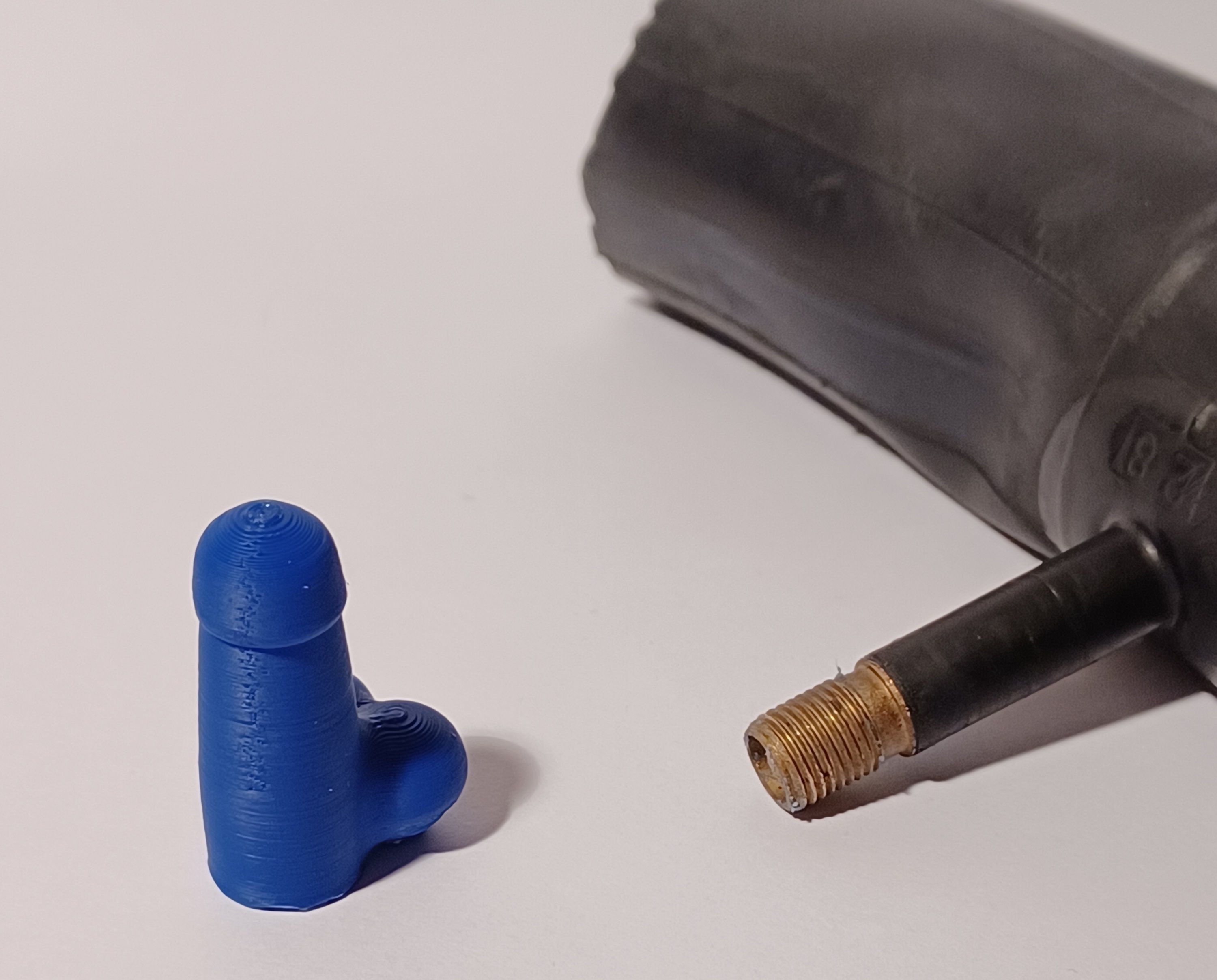 Penis Schrader Valve Cap 3D print model_1