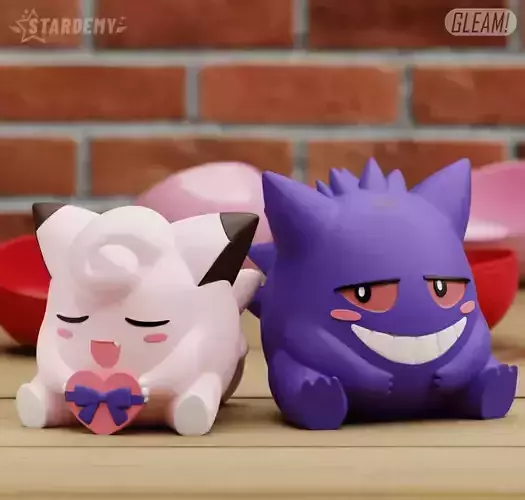 Clefairy Gengar Set Valentines Edition NO SUPPORTS 3D print model