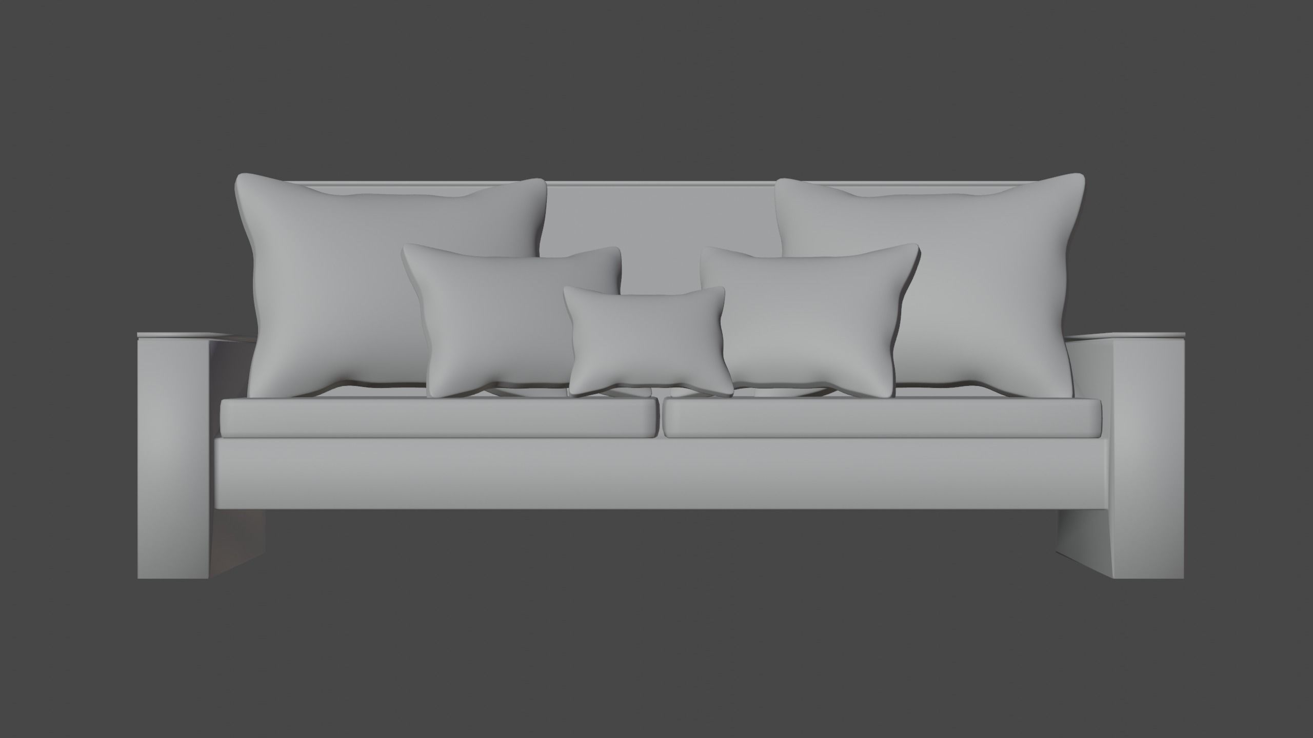 Couch gold chair 3D model_5