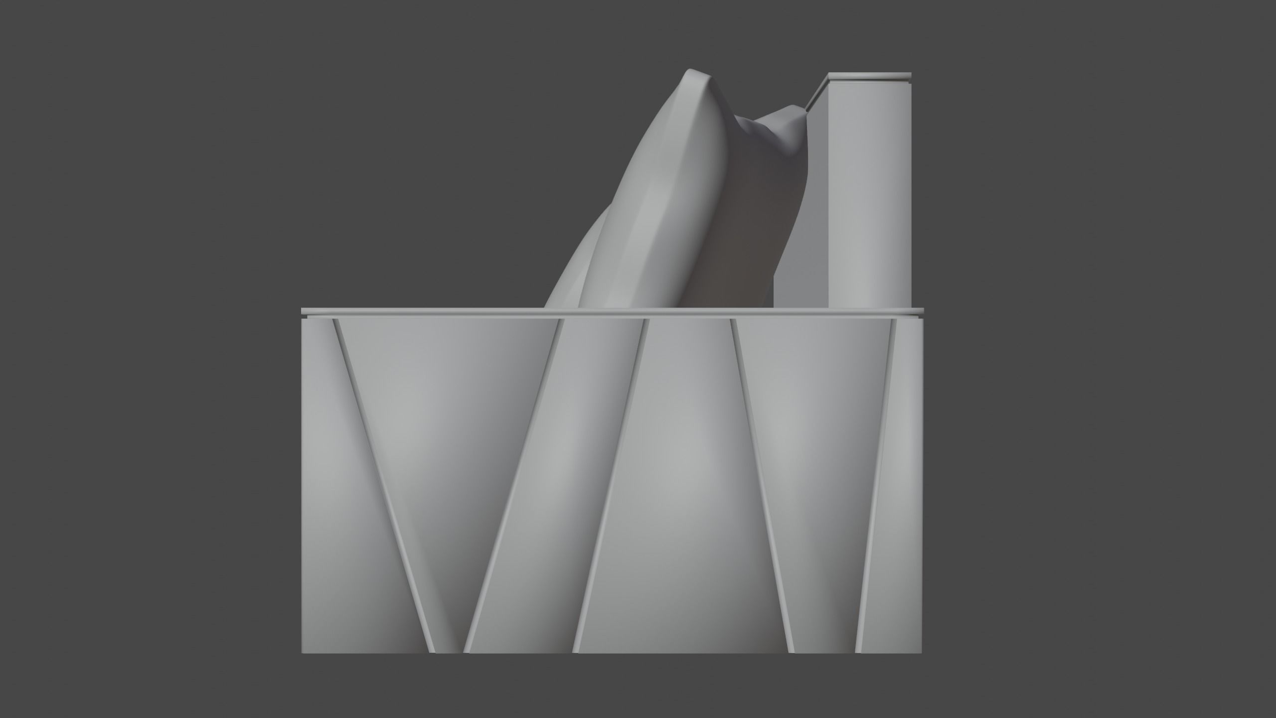 Couch gold chair 3D model_8