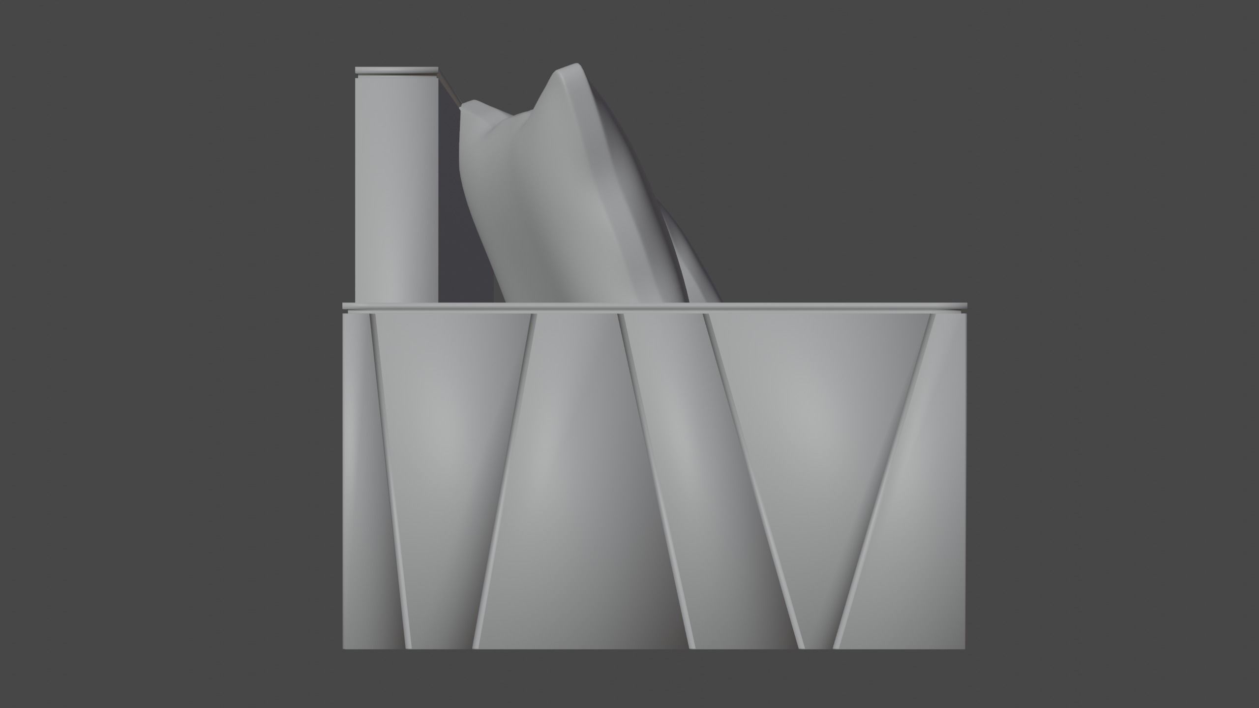 Couch gold chair 3D model_7