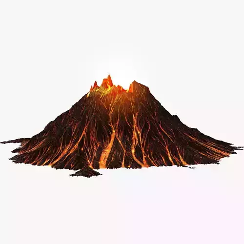 Volcano mountain 3D model