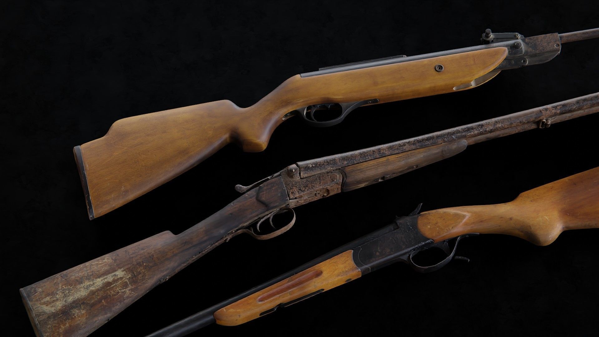 USCANS Weapons set 1 Low-poly 3D model_3