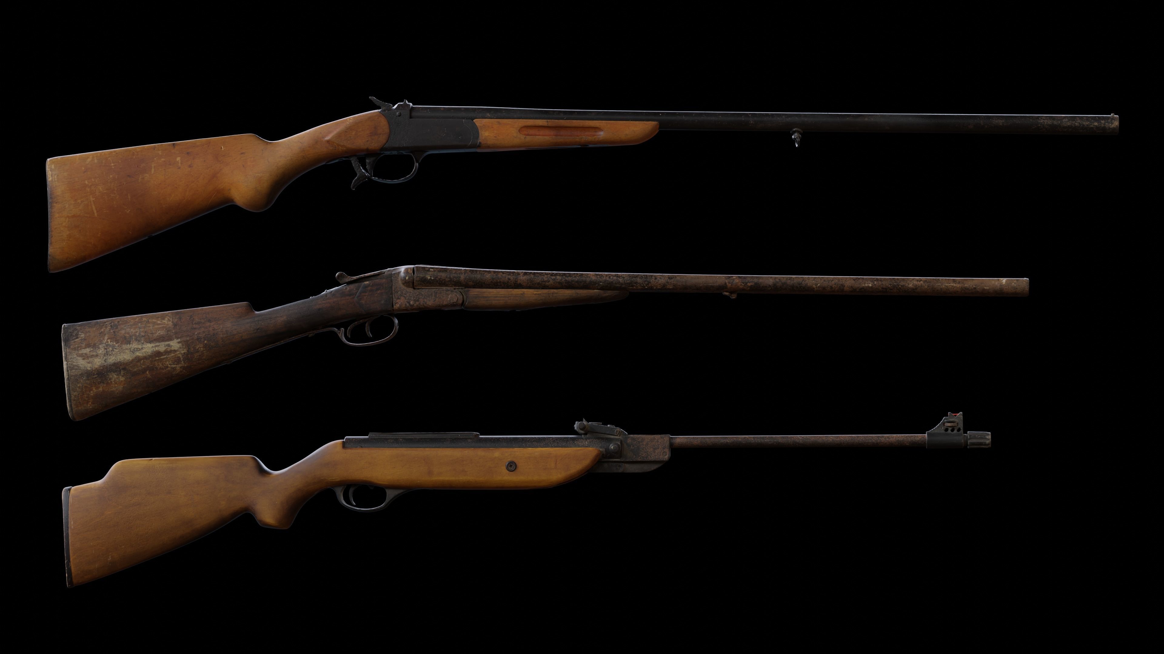 USCANS Weapons set 1 Low-poly 3D model_1