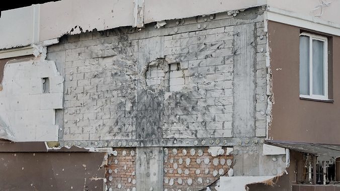SCANS from Ukraine Facades set 1 Low-poly 3D model 6