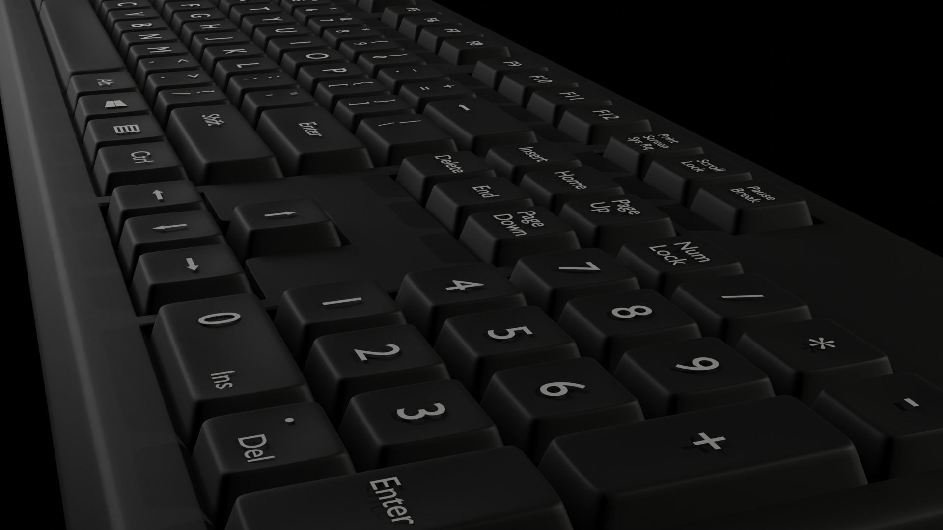 High Quality Office Keyboard 3D model_2