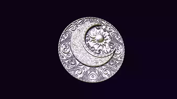 locket moon 3D print model