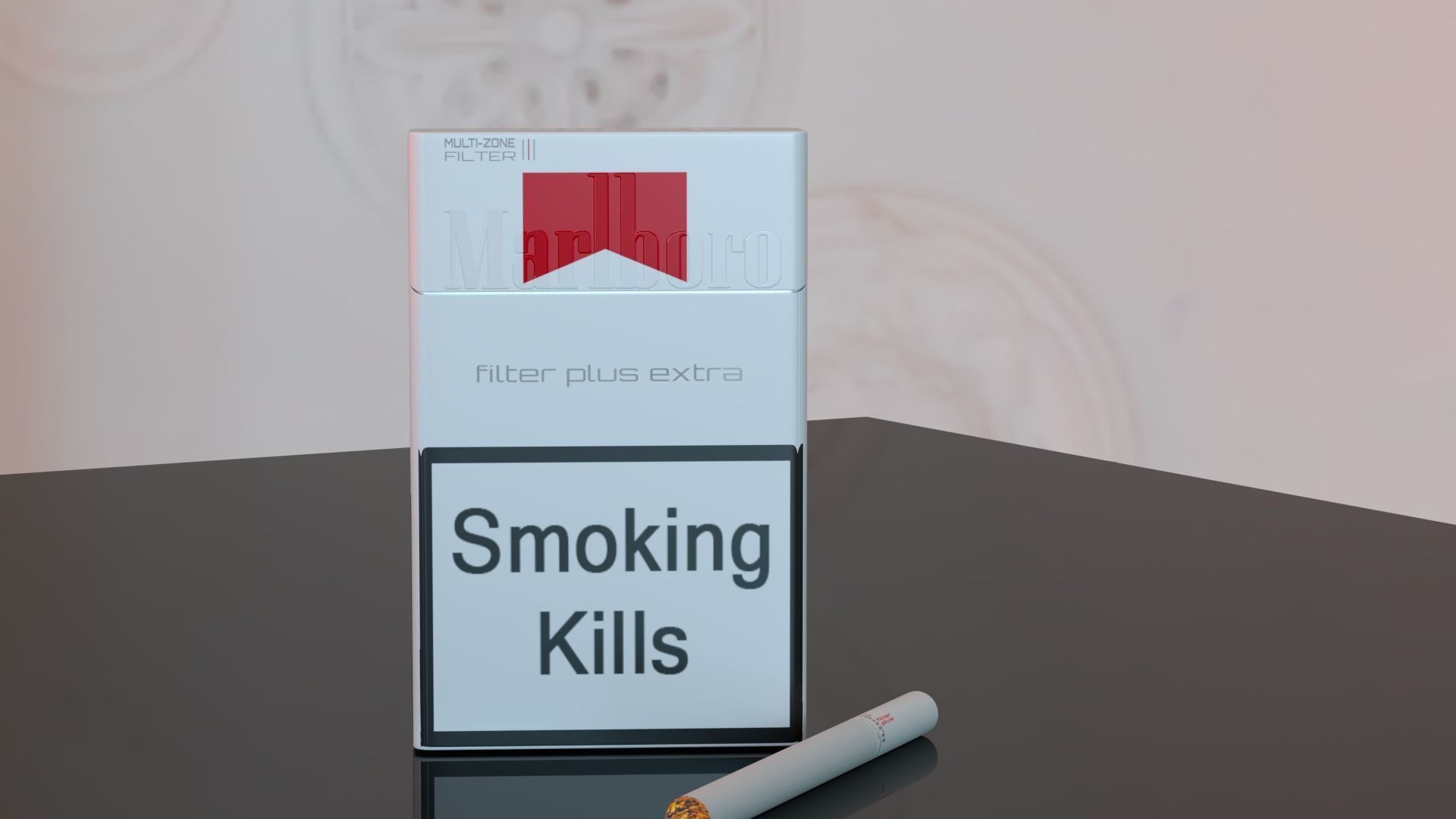 3D model Marlboro Filter Plus Extra cigarettes 3D Model VR / AR / low-poly 
