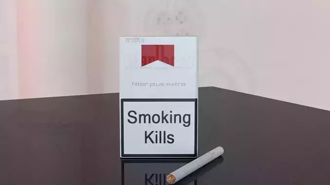Marlboro Filter Plus Extra  cigarettes 3D Model Low-poly 3D model