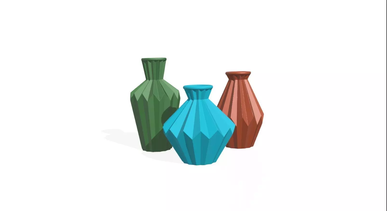 Vase composition with 3 3D print model