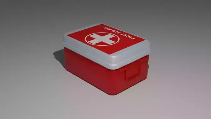 First Aid Kit Low-poly 3D model