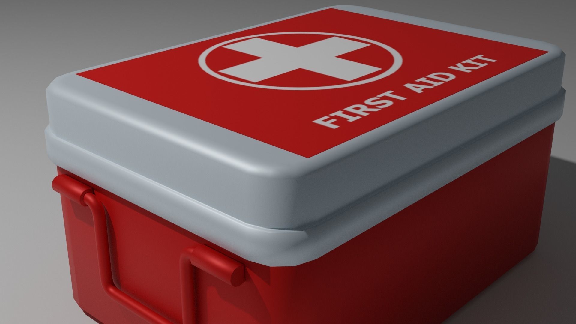 First Aid Kit Low-poly 3D model_3