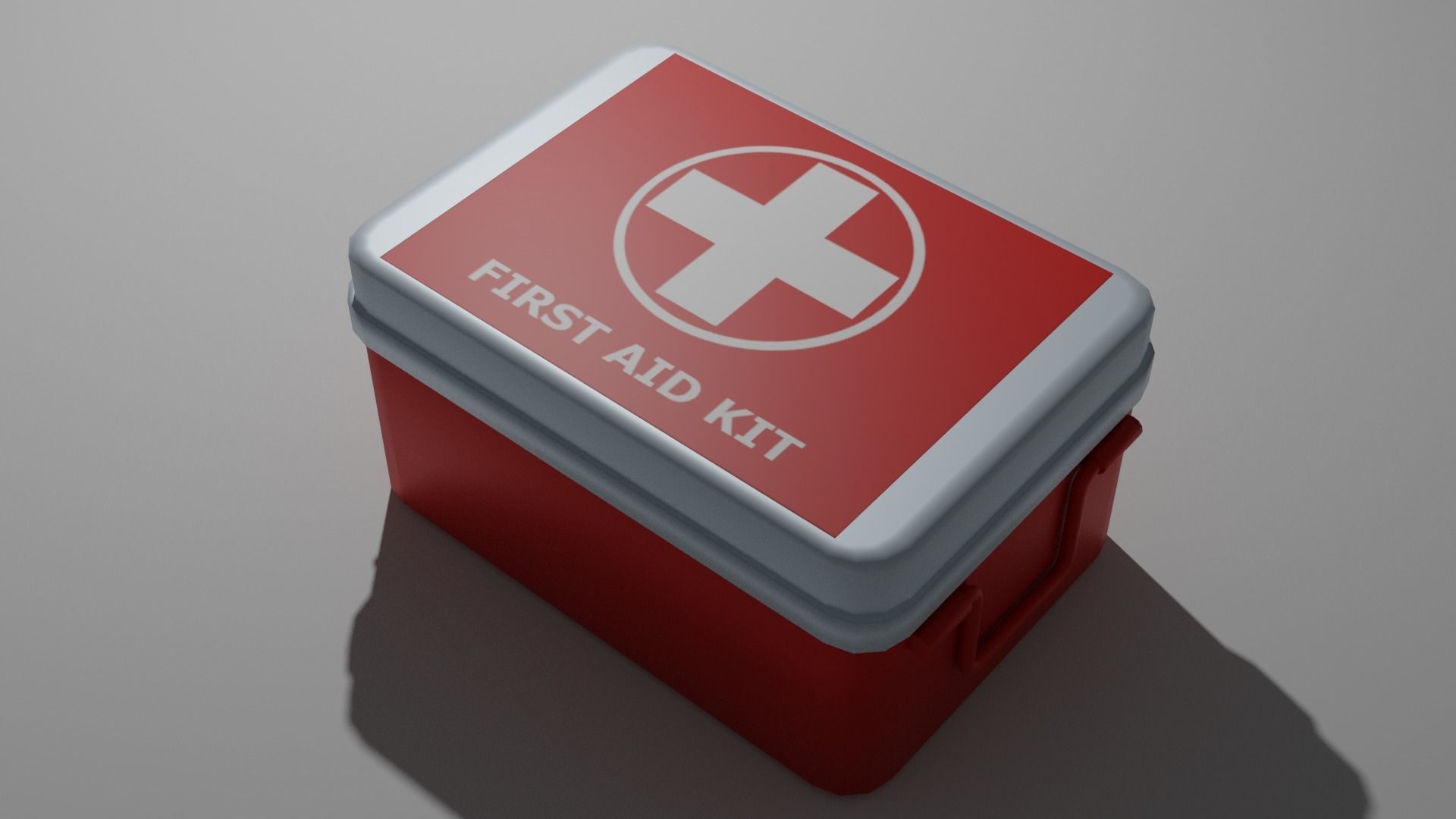 First Aid Kit Low-poly 3D model_2