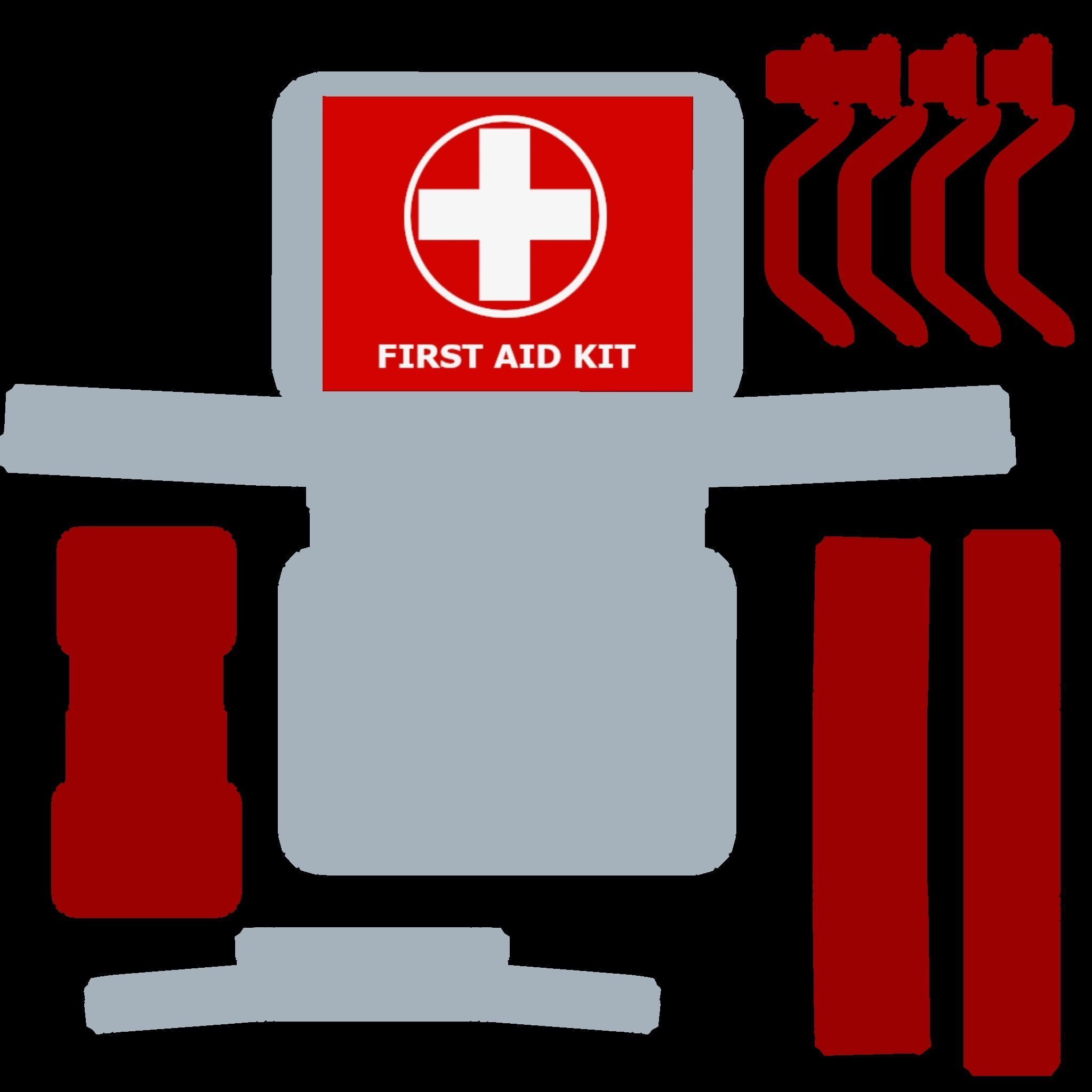 First Aid Kit Low-poly 3D model_5