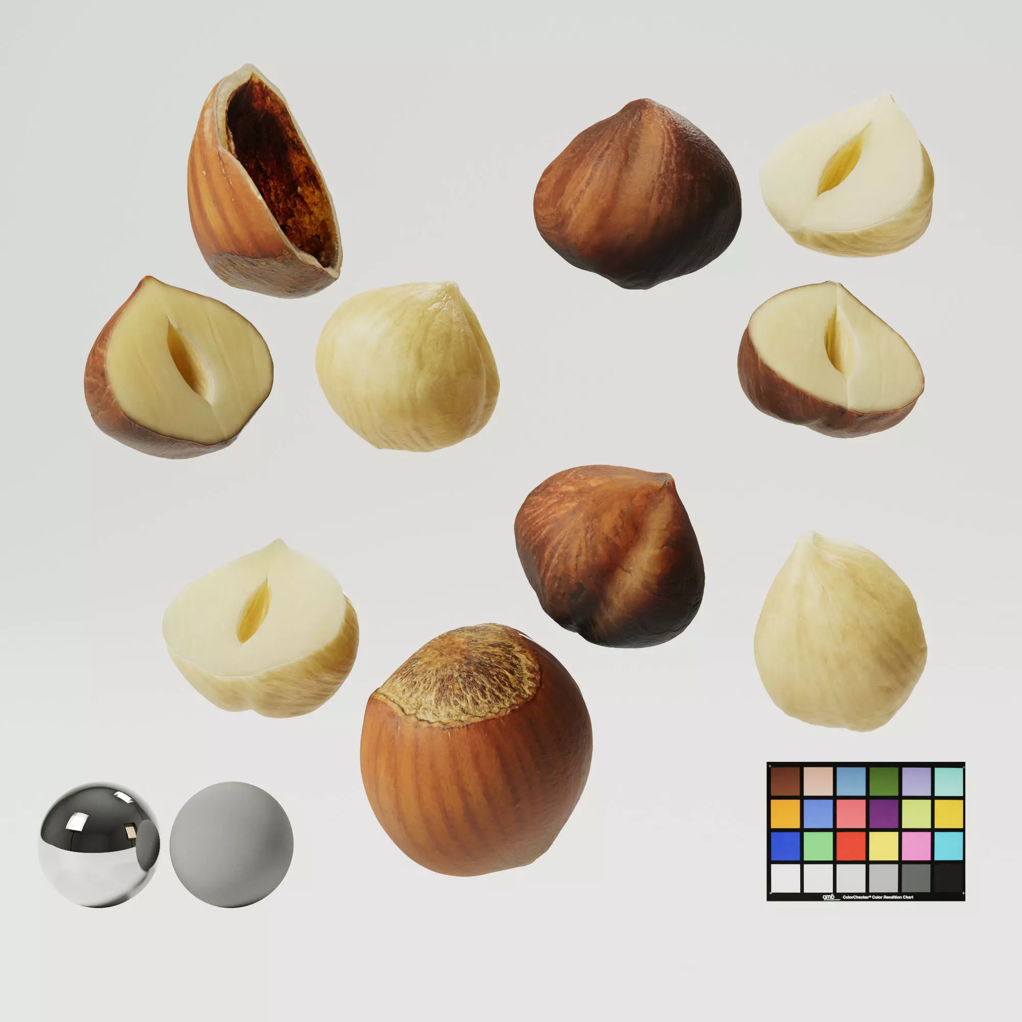 Hazelnuts - Var01 3D model_0