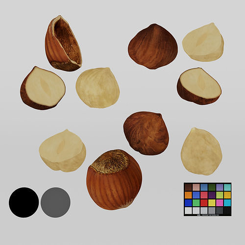Hazelnuts - Var01 3D model 3