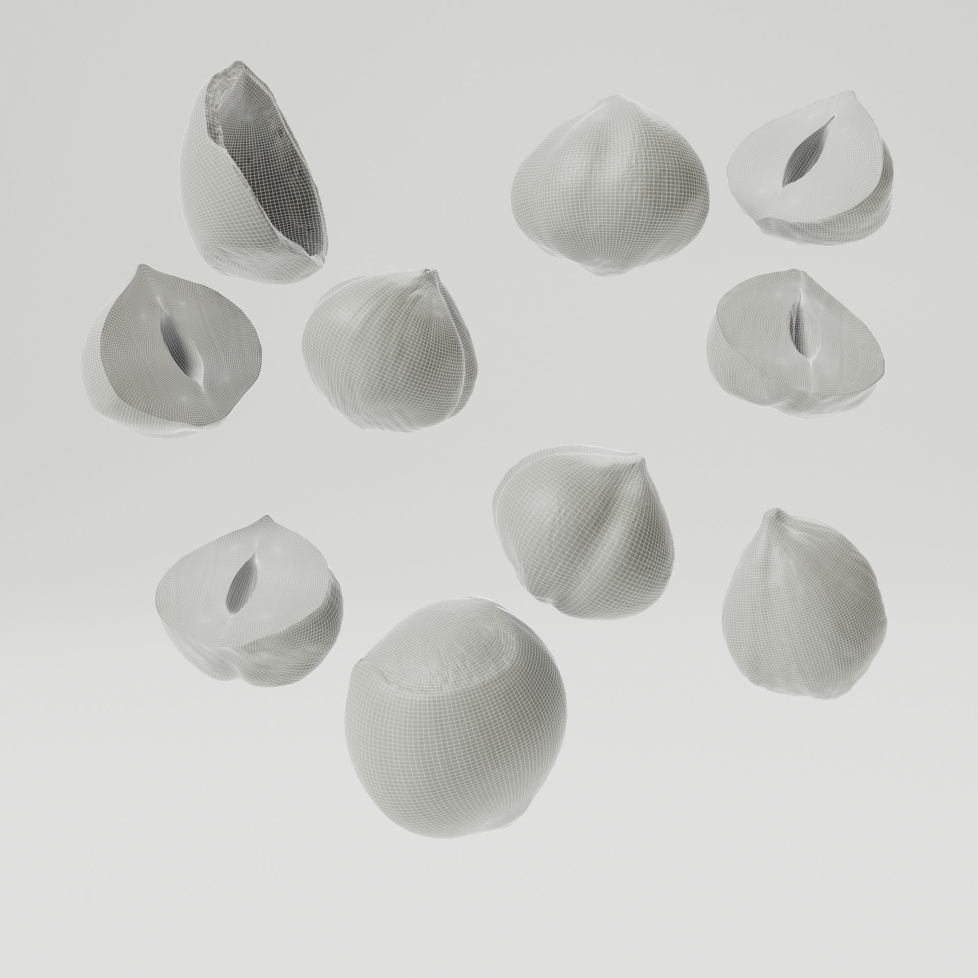 Hazelnuts - Var01 3D model_1