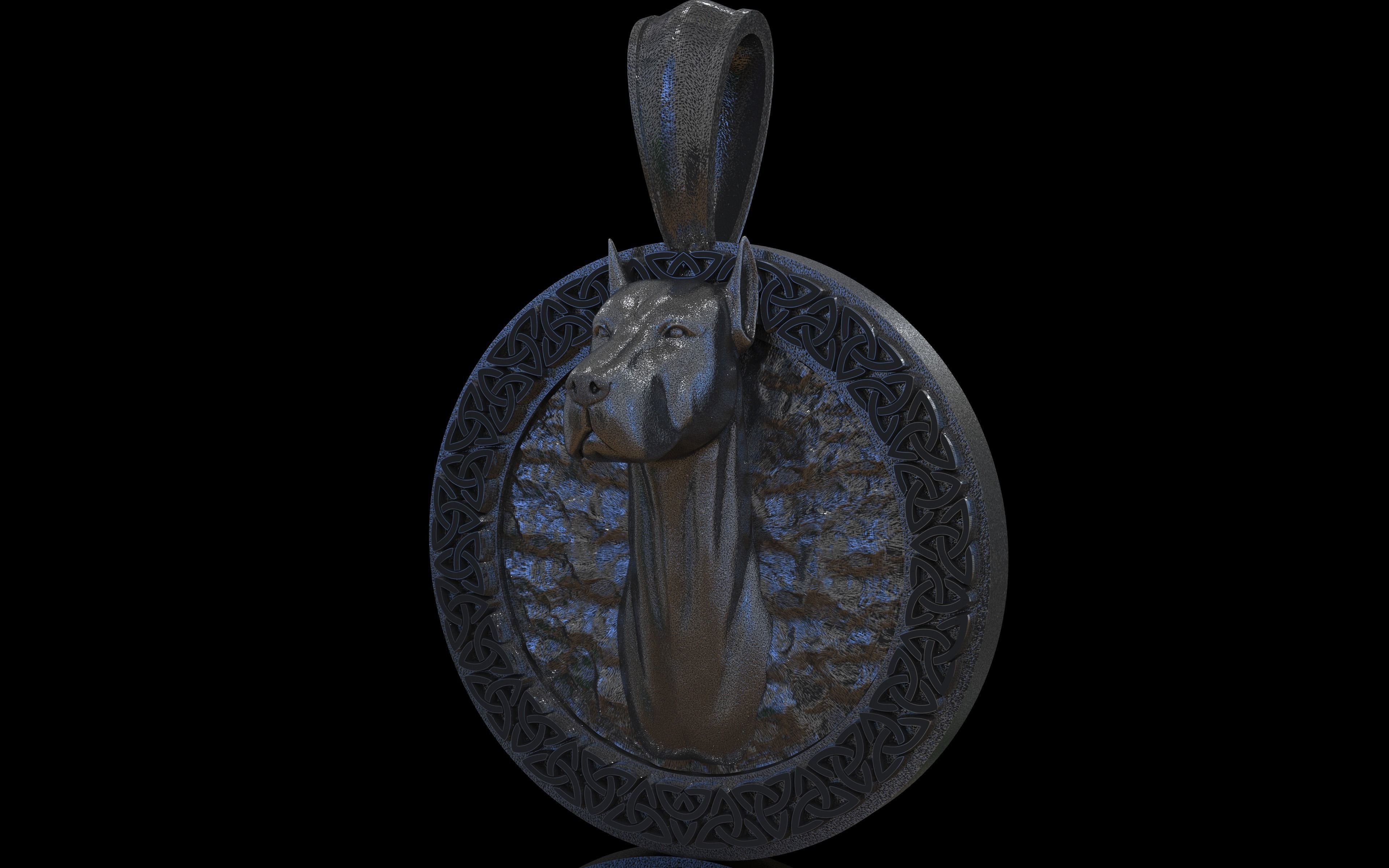 Dog pendant 3D print model_2