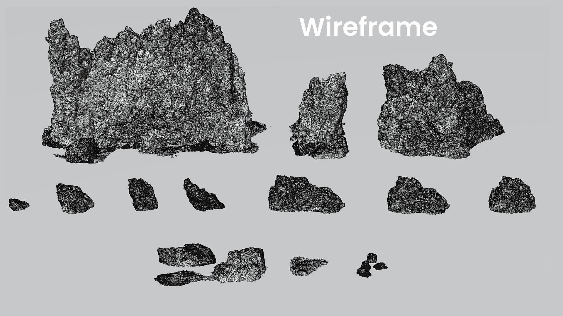 Forest Cliffs Moss Low-poly 3D model_6