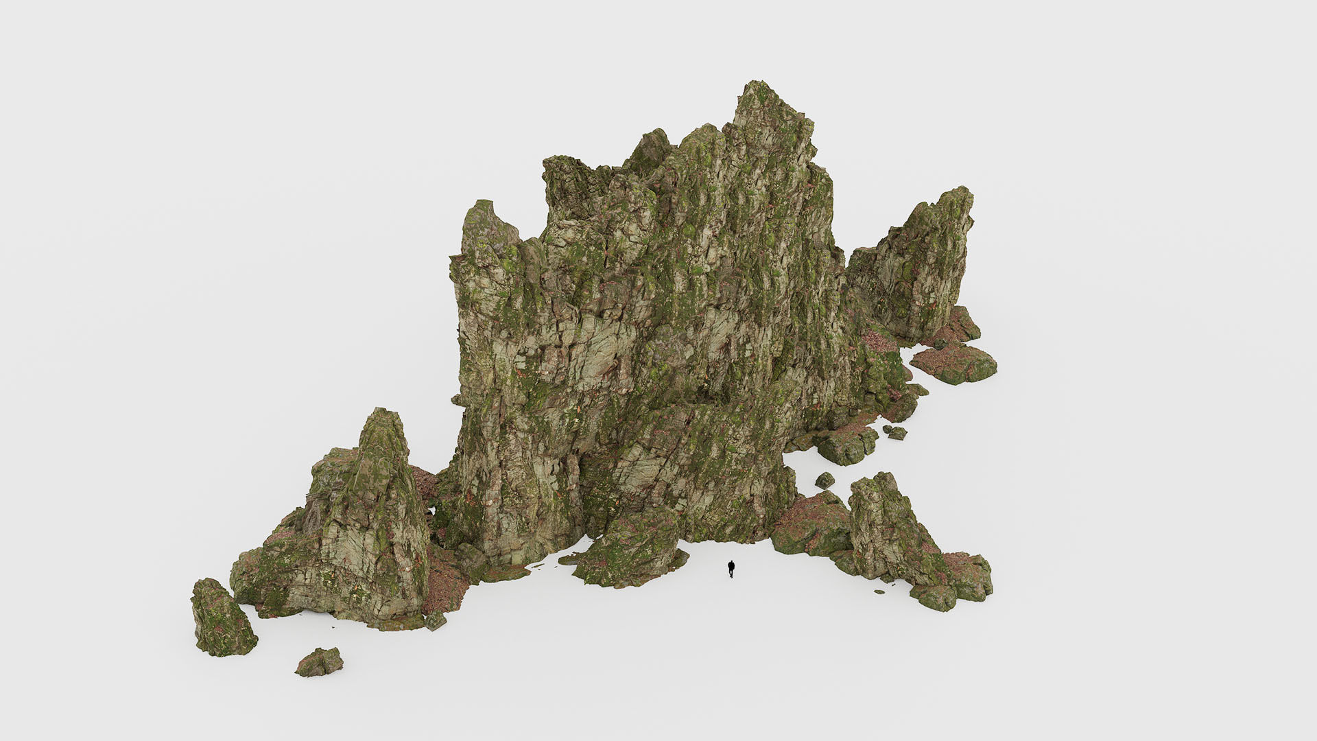 Forest Cliffs Moss Low-poly 3D model_15