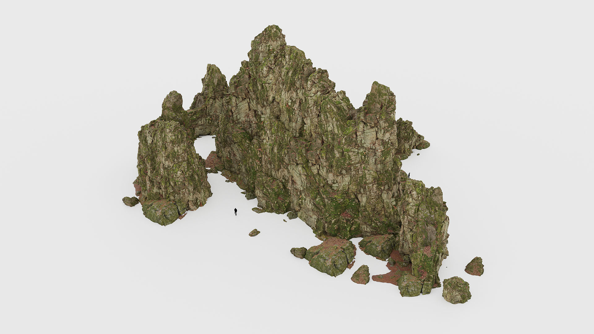 Forest Cliffs Moss Low-poly 3D model_18